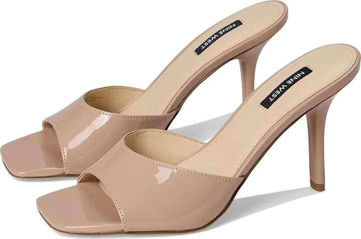 Nine West Disko Women's Dress Sandals Light Natural Patent : 10 M, Synthetic