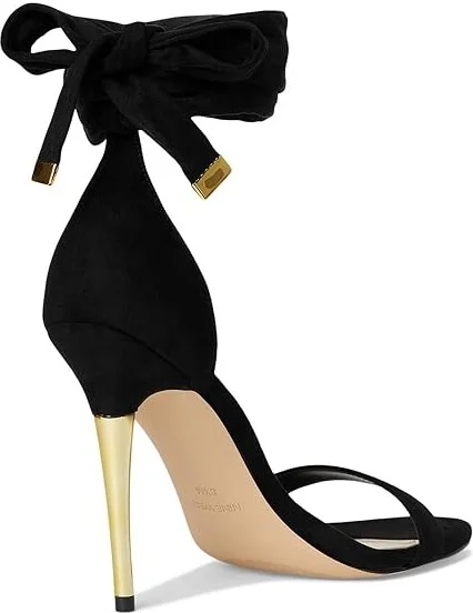 Nine West Donatela 2 Women's Sandals Black : 11 M, Suede - Image 4