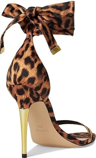 Nine West Donatela 2 Women's Sandals Leopard Satin : 5 M, Suede - Image 4