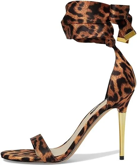 Nine West Donatela 2 Women's Sandals Leopard Satin : 5 M, Suede - Image 5