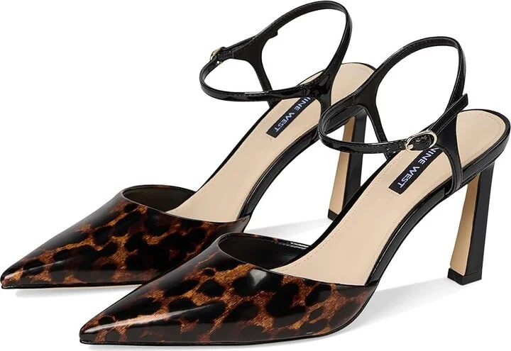 Nine West Dres Women's Shoes Leopard/Black : 6 M, Synthetic