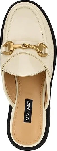 Nine West Duntal Women's Flat Shoes Cream Patent : 5.5 M, Leather - Image 2