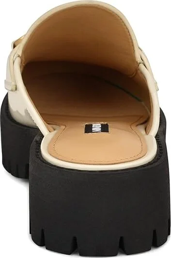 Nine West Duntal Women's Flat Shoes Cream Patent : 5.5 M, Leather - Image 4