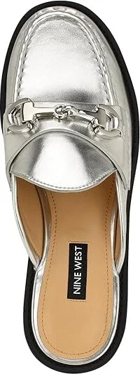 Nine West Duntal Women's Flat Shoes Silver : 6 M, Leather - Image 2