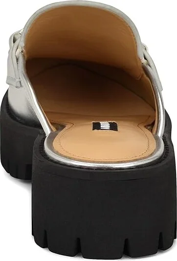 Nine West Duntal Women's Flat Shoes Silver : 6 M, Leather - Image 4