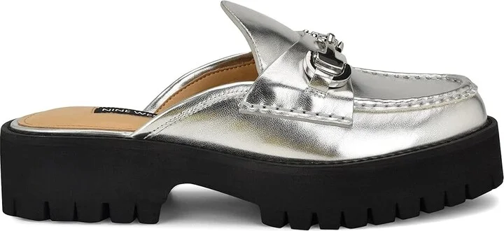 Nine West Duntal Women's Flat Shoes Silver : 6 M, Leather - Image 6