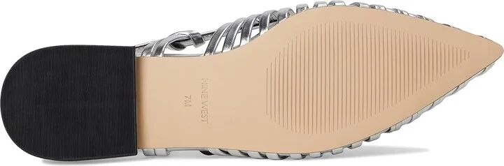 Nine West Duria Women's Shoes Silver : 5.5 M, Leather/Rubber - Image 3