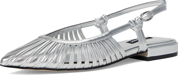 Nine West Duria Women's Shoes Silver : 5.5 M, Leather/Rubber - Image 5