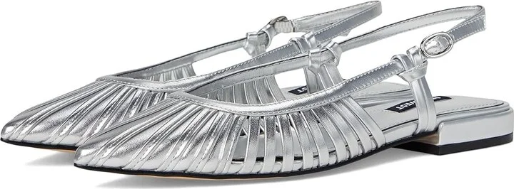 Nine West Duria Women's Shoes Silver : 5.5 M, Leather/Rubber