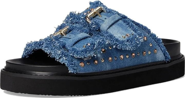 Nine West Eleny Women's Wedge Shoes Light Blue Denim : 5.5 M, Synthetic - Image 5