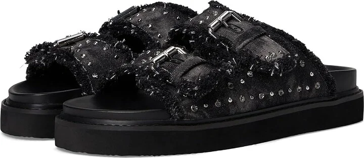 Nine West Eleny Women's Wedge Shoes Light Grey Denim : 6 M, Synthetic