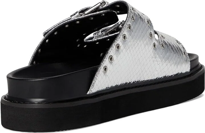 Nine West Eleny Women's Wedge Shoes Silver Python : 5.5 M, Synthetic - Image 4