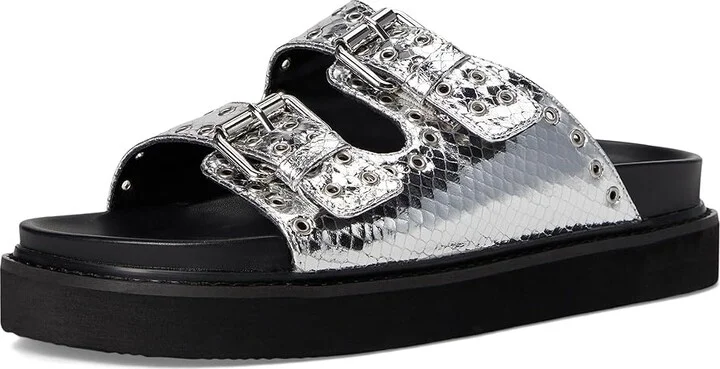 Nine West Eleny Women's Wedge Shoes Silver Python : 5.5 M, Synthetic - Image 5