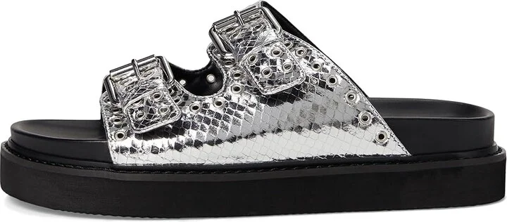 Nine West Eleny Women's Wedge Shoes Silver Python : 5.5 M, Synthetic - Image 6