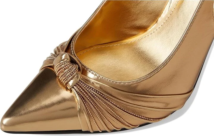 Nine West Faive High Women's Heels Bronze : 7 M, Leather/Rubber - Image 7