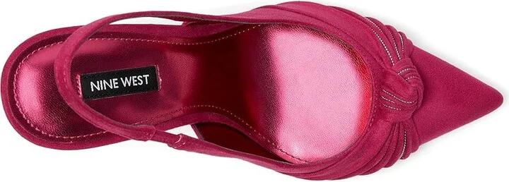 Nine West Faive High Women's Heels Pink : 6 M, Leather/Rubber - Image 2