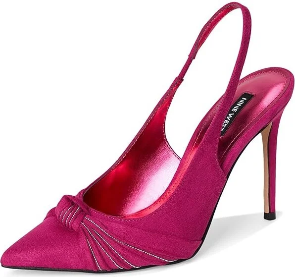 Nine West Faive High Women's Heels Pink : 6 M, Leather/Rubber - Image 5