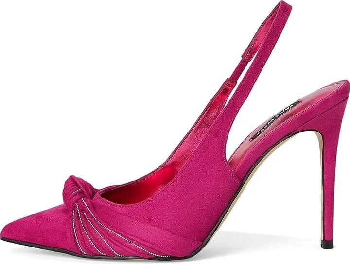 Nine West Faive High Women's Heels Pink : 6 M, Leather/Rubber - Image 6