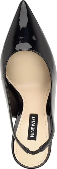 Nine West Feather High Women's Heels Black Patent : 6.5 M, Suede - Image 2