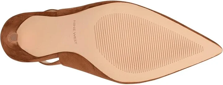 Nine West Feather High Women's Heels Cognac Suede : 8 M - Image 3