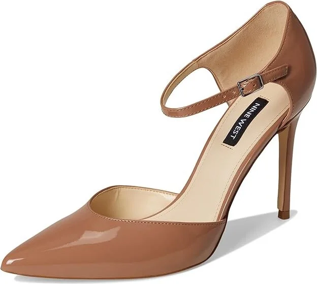 Nine West Fiere High Women's Heels Medium Natural Patent : 9.5 M, Synthetic - Image 5