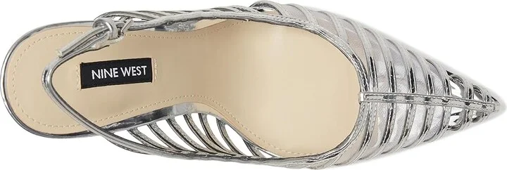 Nine West Filane Women's Shoes Silver Mirror Metallic : 9.5 M, Leather - Image 2