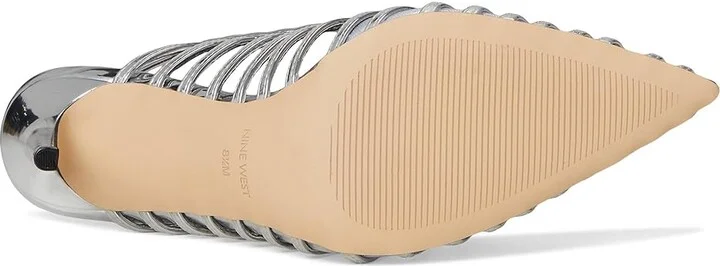 Nine West Filane Women's Shoes Silver Mirror Metallic : 9.5 M, Leather - Image 3