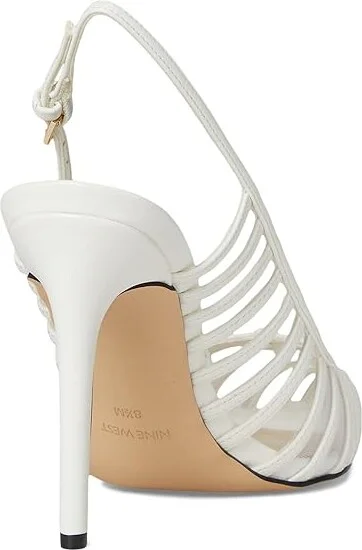 Nine West Filane Women's Shoes White : 5.5 M, Leather - Image 4