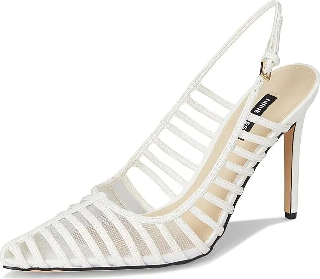 Nine West Filane Women's Shoes White : 5.5 M, Leather - Image 5