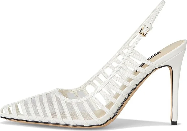 Nine West Filane Women's Shoes White : 5.5 M, Leather - Image 6