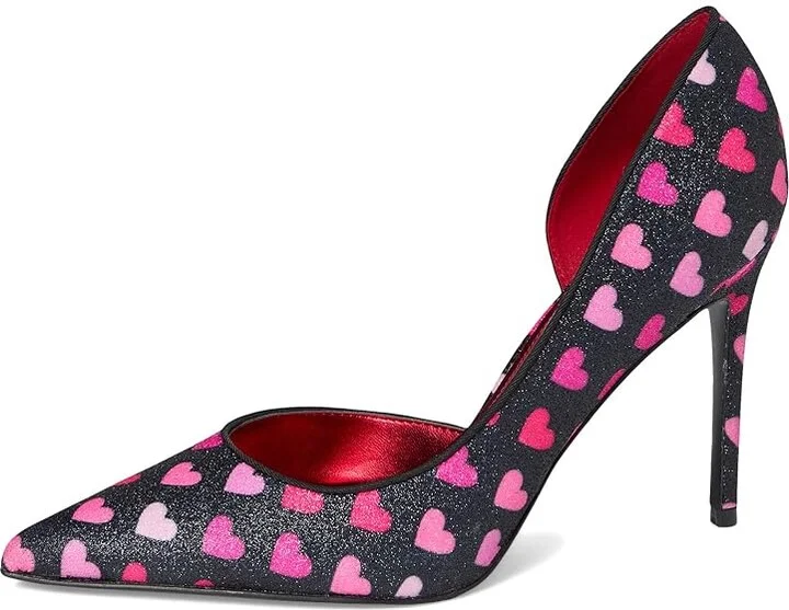 Nine West Folowe Women's Shoes Black Glitter Heart Print : 7 M, Leather - Image 5