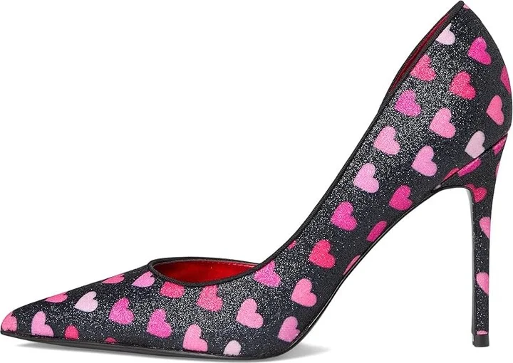 Nine West Folowe Women's Shoes Black Glitter Heart Print : 7 M, Leather - Image 6