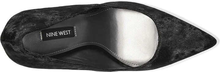 Nine West Fresh High Women's Heels Black Velvet : 10 M, Synthetic - Image 2