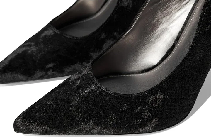 Nine West Fresh High Women's Heels Black Velvet : 10 M, Synthetic - Image 7
