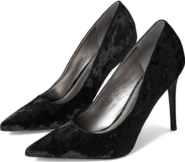 Nine West Fresh High Women's Heels Black Velvet : 10 M, Synthetic
