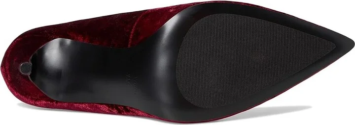 Nine West Fresh High Women's Heels Burgundy Velvet : 9.5 M, Synthetic - Image 3