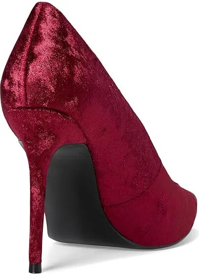 Nine West Fresh High Women's Heels Burgundy Velvet : 9.5 M, Synthetic - Image 4