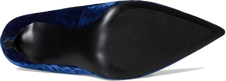 Nine West Fresh High Women's Heels Dark Blue Velvet : 9 M, Synthetic - Image 3