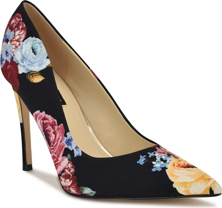 Black/Multicolor Floral Print