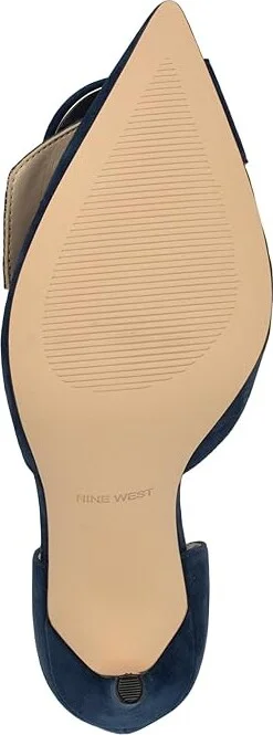 Nine West Frolly High Women's Heels Navy Suede : 7 M, Leather/Rubber - Image 3