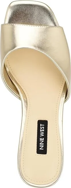 Nine West Gagen Women's Sandals Gold : 9.5 M, Leather - Image 2