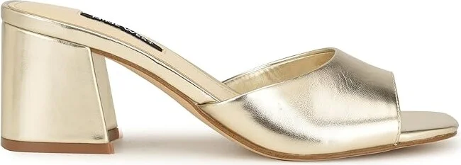 Nine West Gagen Women's Sandals Gold : 9.5 M, Leather - Image 5