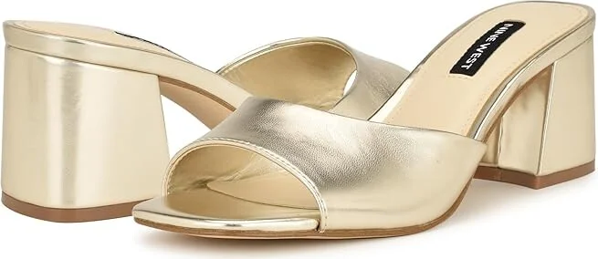 Nine West Gagen Women's Sandals Gold : 9.5 M, Leather