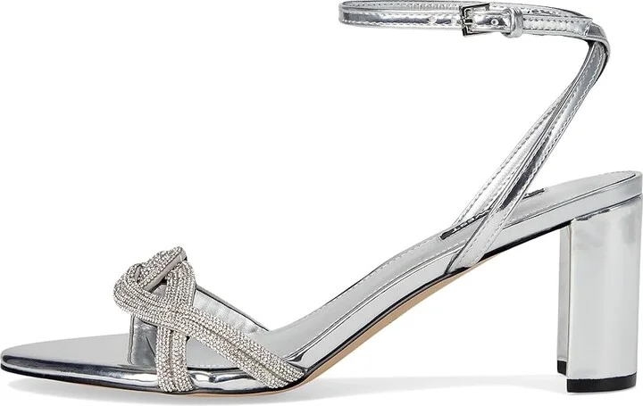 Nine West Genner 5 Women's Sandals Silver Mirror Metallic : 7.5 M, Rubber - Image 6