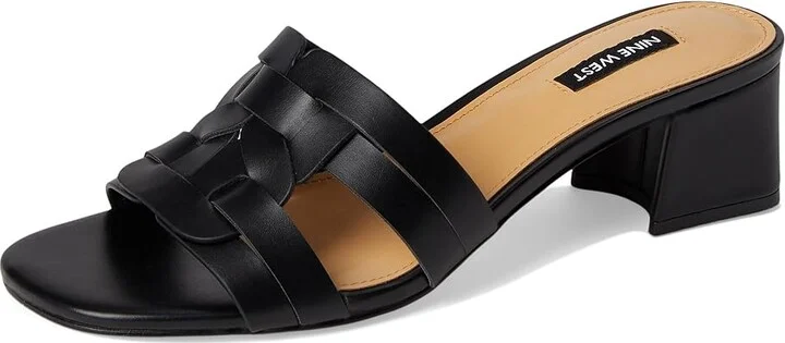 Nine West Gennie Women's Dress Sandals Black : 9 M, Leather - Image 5