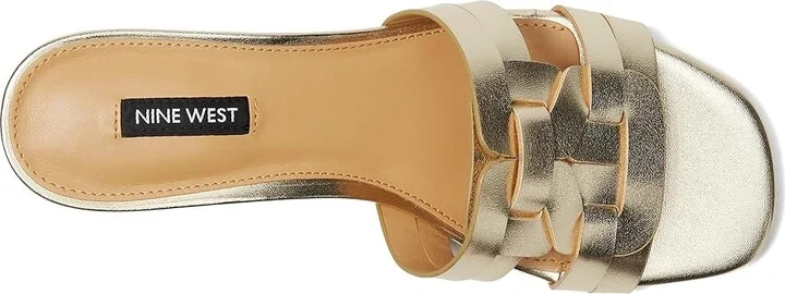 Nine West Gennie Women's Dress Sandals Gold : 6 M, Leather - Image 2