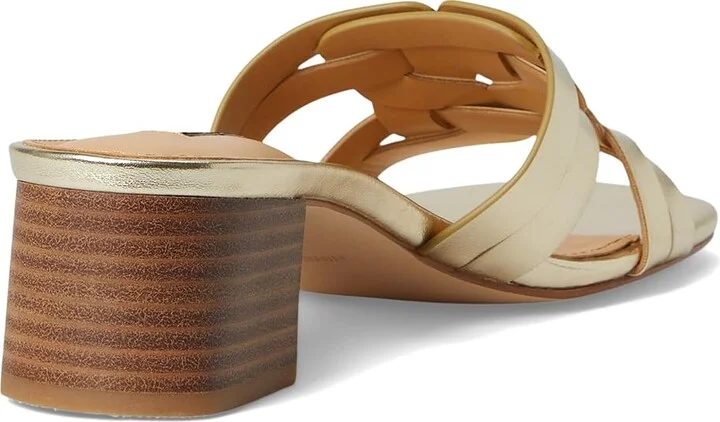 Nine West Gennie Women's Dress Sandals Gold : 6 M, Leather - Image 4