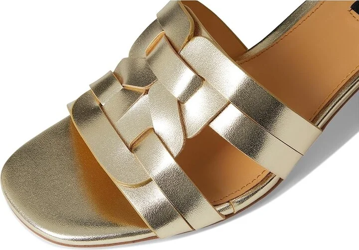 Nine West Gennie Women's Dress Sandals Gold : 6 M, Leather - Image 7
