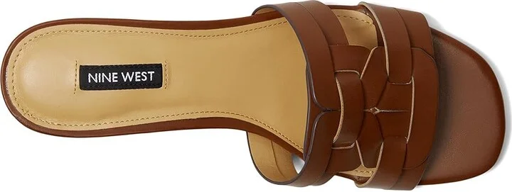 Nine West Gennie Women's Dress Sandals Medium Brown : 6 M, Leather - Image 2