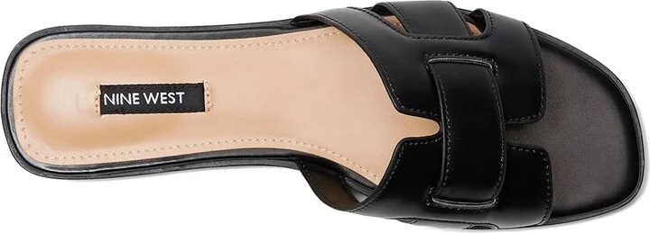 Nine West Germani Women's Dress Sandals Black : 7.5 M, Leather - Image 2